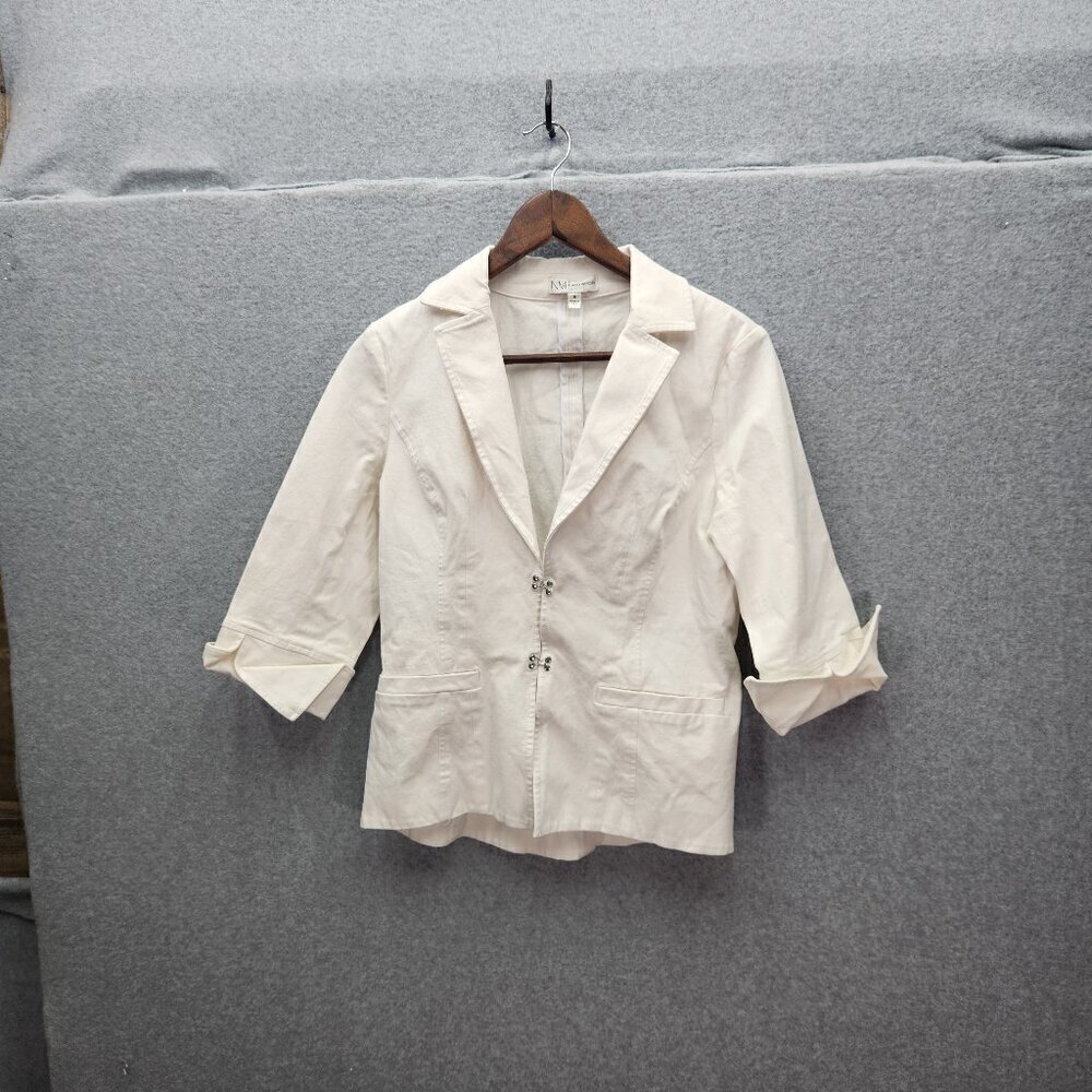 Newman Marcus exclusive White Cotton Mix Blazer size 8